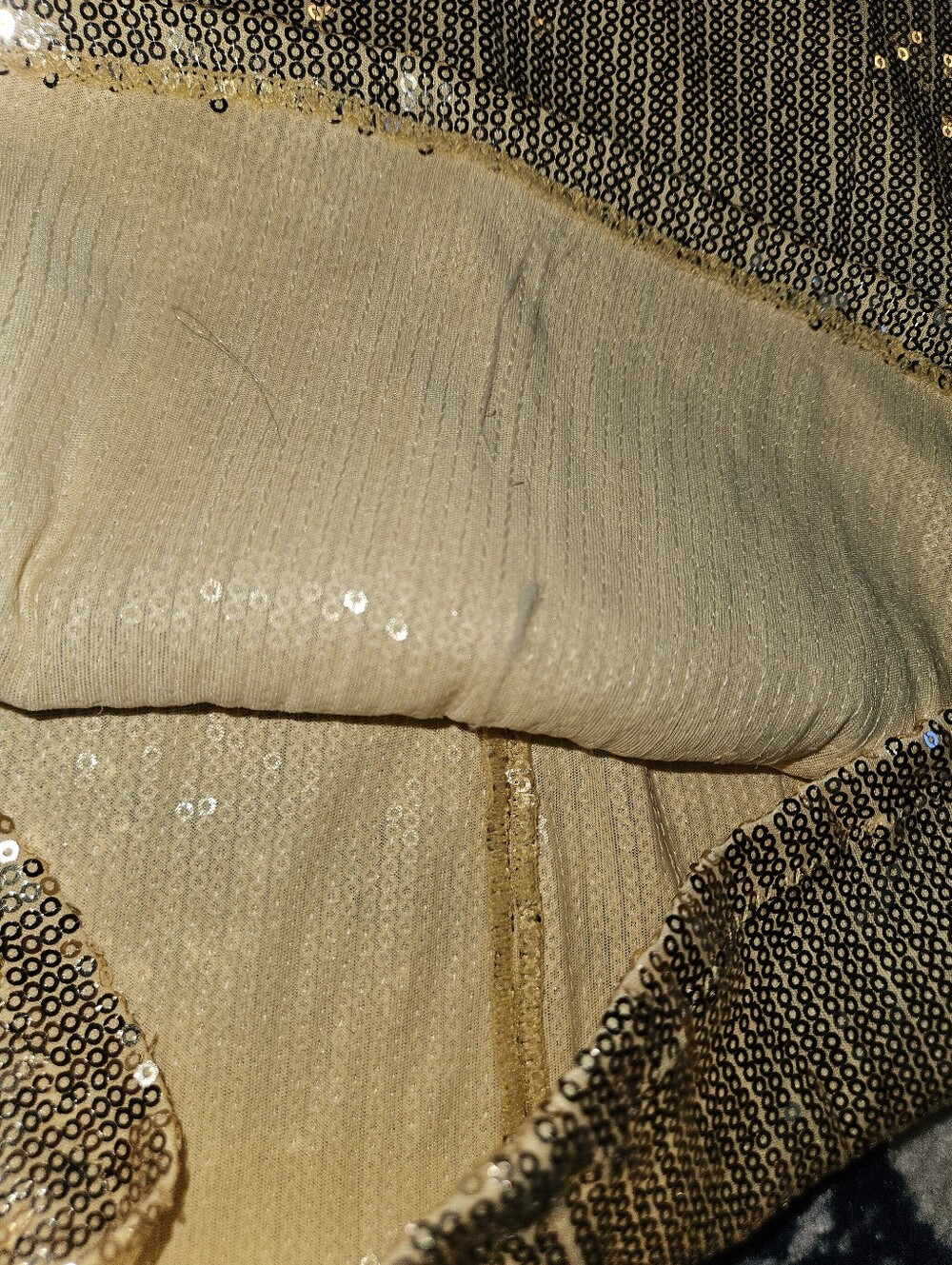 Gold Sequin Deep Plunge Micro Mini Dress - Picture 11 of 11